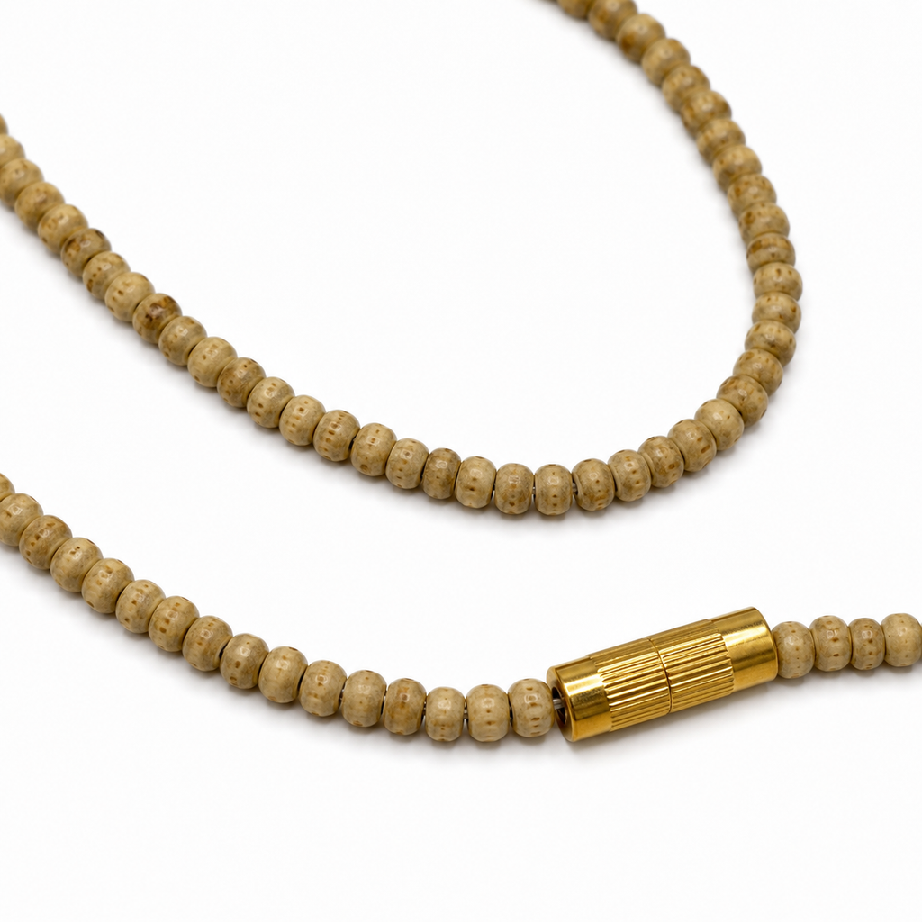 Premium Tulsi Rounded Bead Kanthi Mala (2 Mala Set) | Handmade in Braj