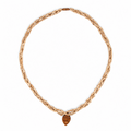 Tulsi Kanthi Mala (Triple Strand) with Radha Locket | Natural Tulsi Wood Necklace
