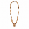 Shuddh Tulsi Golden Spacer Bead Mala with Sita Ram Naam Locket