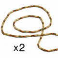 Braj Vrindavan Original Tulsi Kanthi Mala - Set of 2 – Tri-Color Bead Design (Handcrafted)