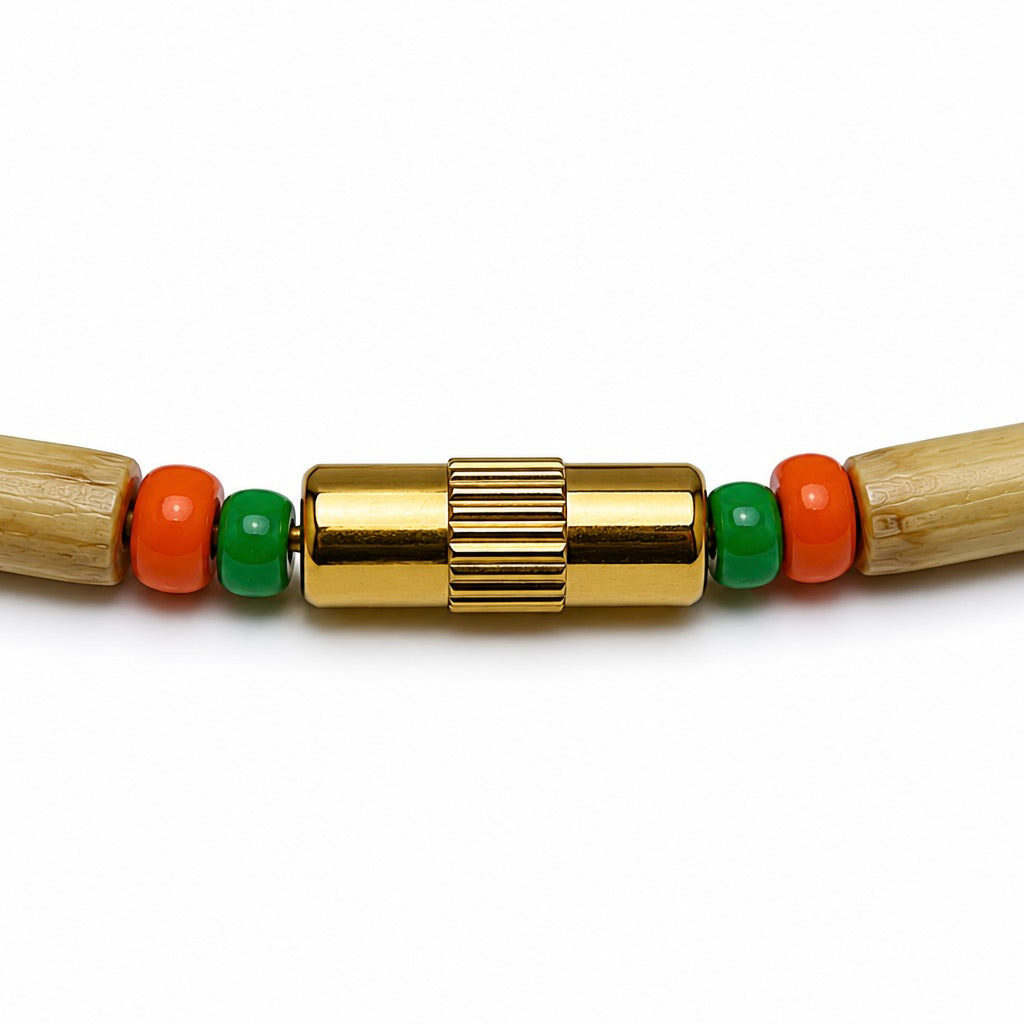 Braj Vrindavan Original Tulsi Kanthi Mala - Set of 2 – Tri-Color Bead Design (Handcrafted)