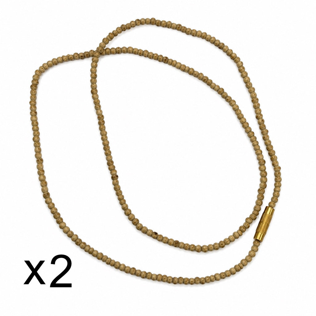 Premium Tulsi Rounded Bead Kanthi Mala (2 Mala Set) | Handmade in Braj